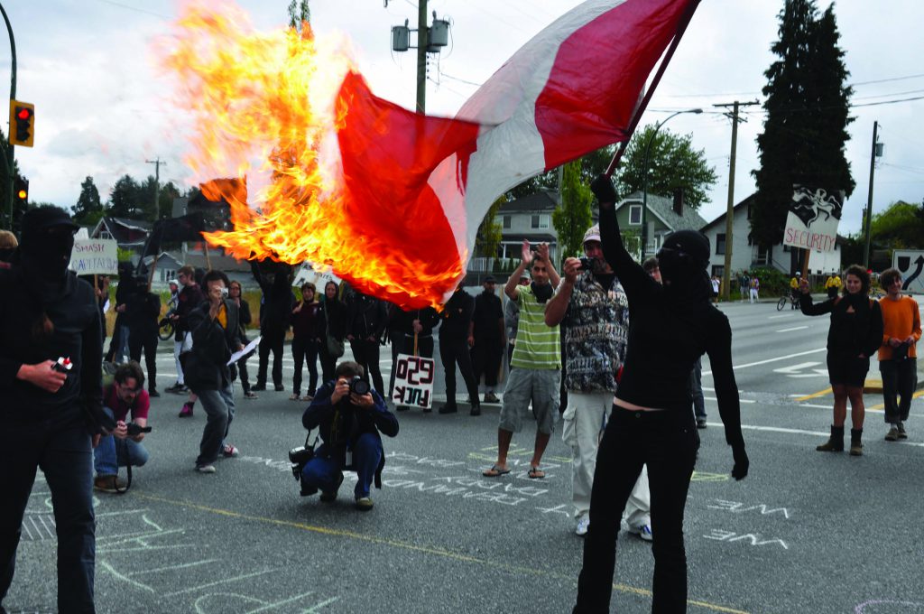 G20 solidarity protest, Clark Drive, Vancouver. July 4, 2010. (Stephen Hui)